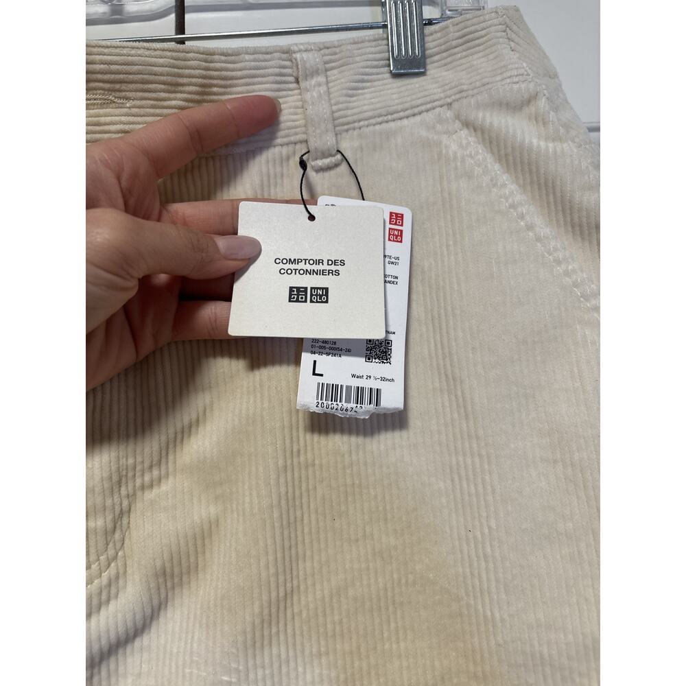 UNIQLO Corduroy Mini Skirt Beige L - Picture 6 of 7
